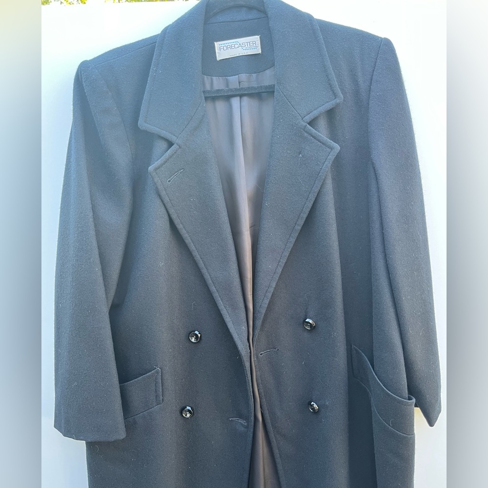 Double Breasted Wool Duster Jacket - image 2
